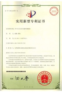 實(shí)用新型專(zhuān)利證書(shū)